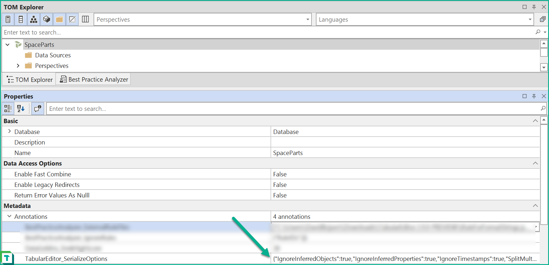 Anotación del modelo