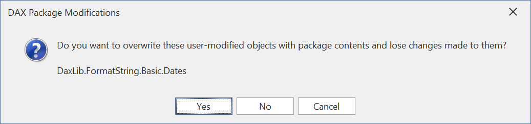 Actualizar UDF modificada