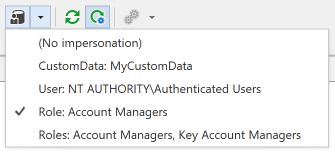 Menú desplegable de suplantación