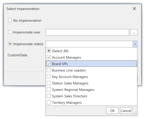 Seleccionar suplantación
