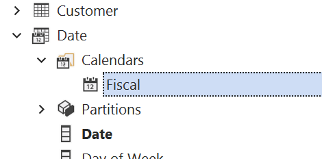 Calendario en el Explorador TOM