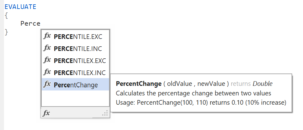 Autocompletado de UDFs con comentarios