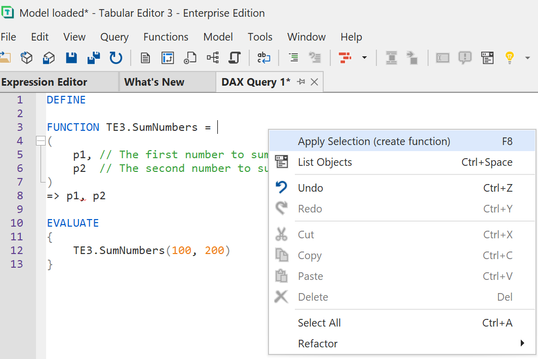 Crear una UDF desde una Consulta DAX
